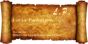 Luria Pantaleon névjegykártya